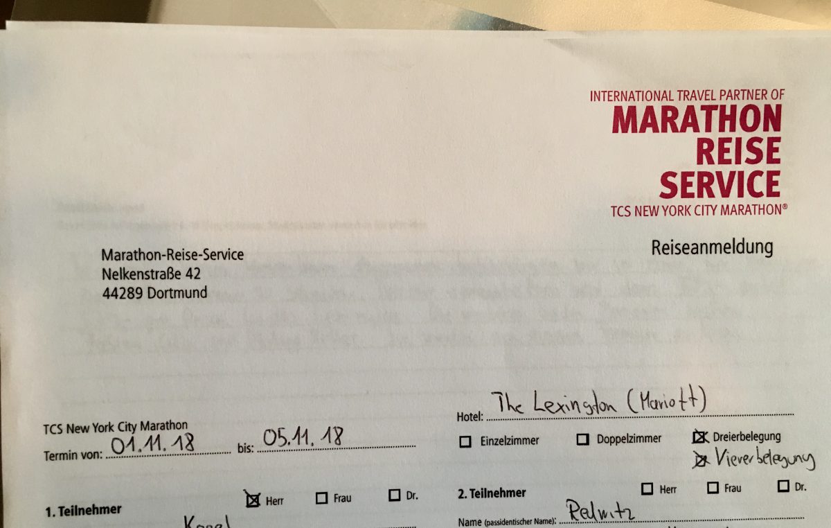 Registration via Marathon Travel Service