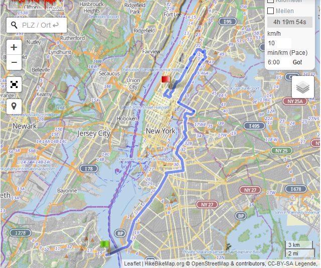 Itinerary New York Marathon