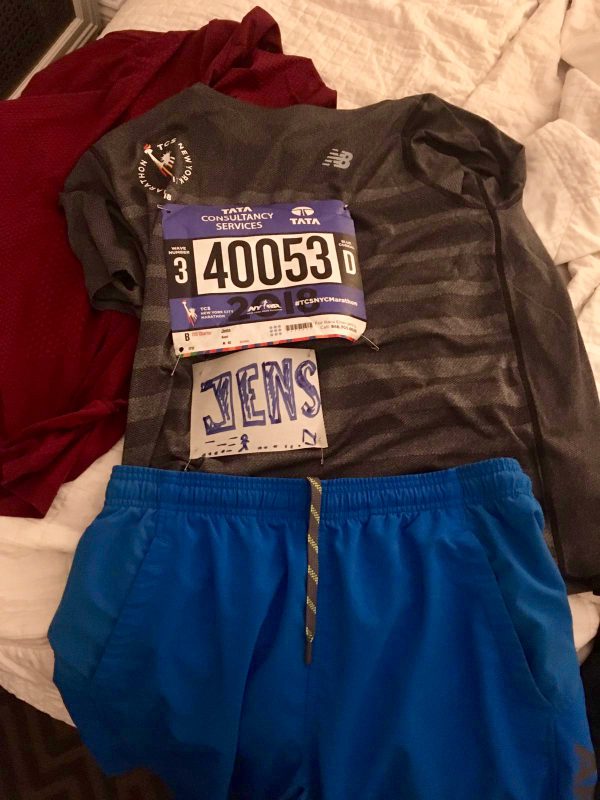 Starting number and name to cheer NYC marathon