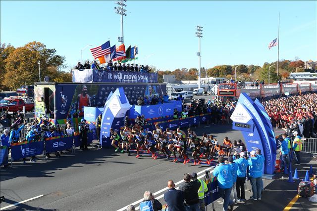 Starting shot NYC Marathon