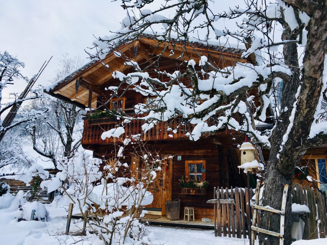 Lage des Berg-Chalets auf dem Bio-Bauernhof