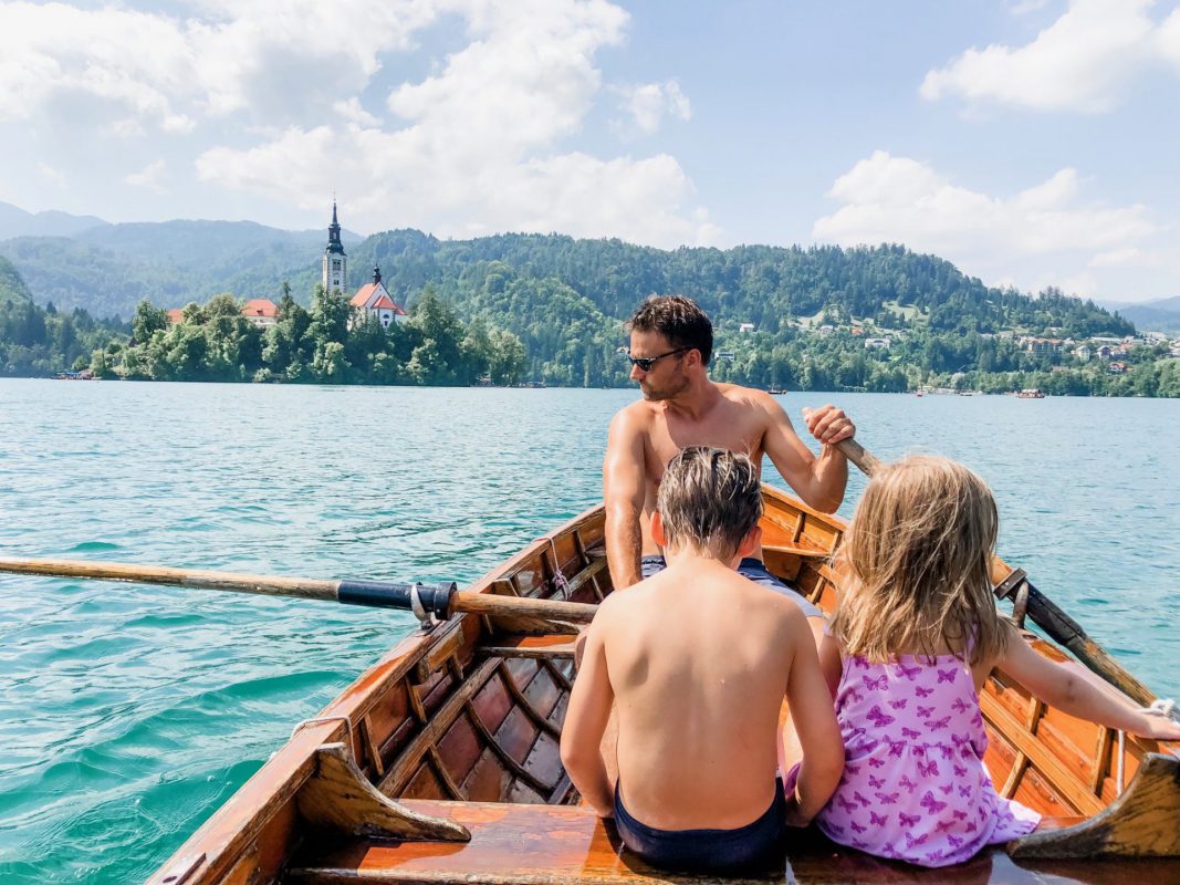 Rudern zur Insel Bled