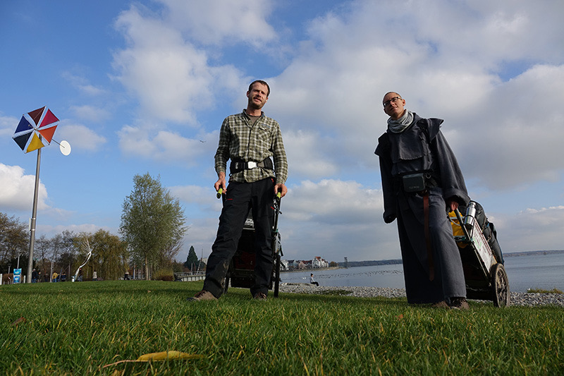 Heiko and Franz on foot in Europe