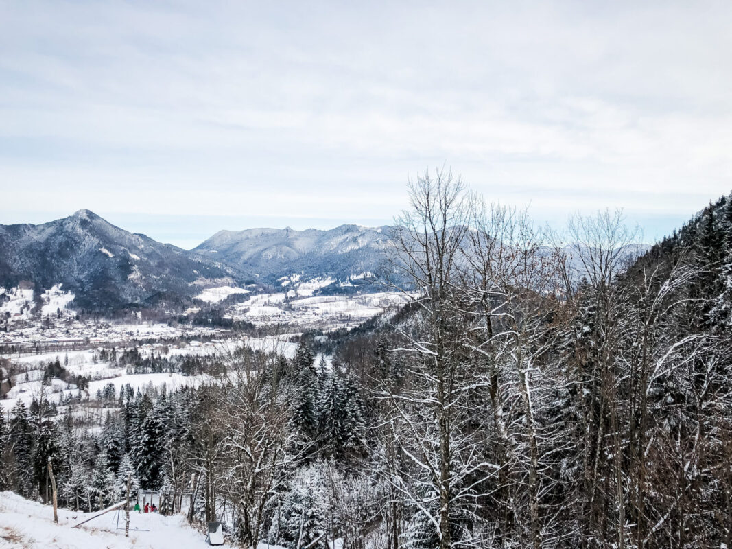 Blick Rodelbahn Bayern Reiseralm
