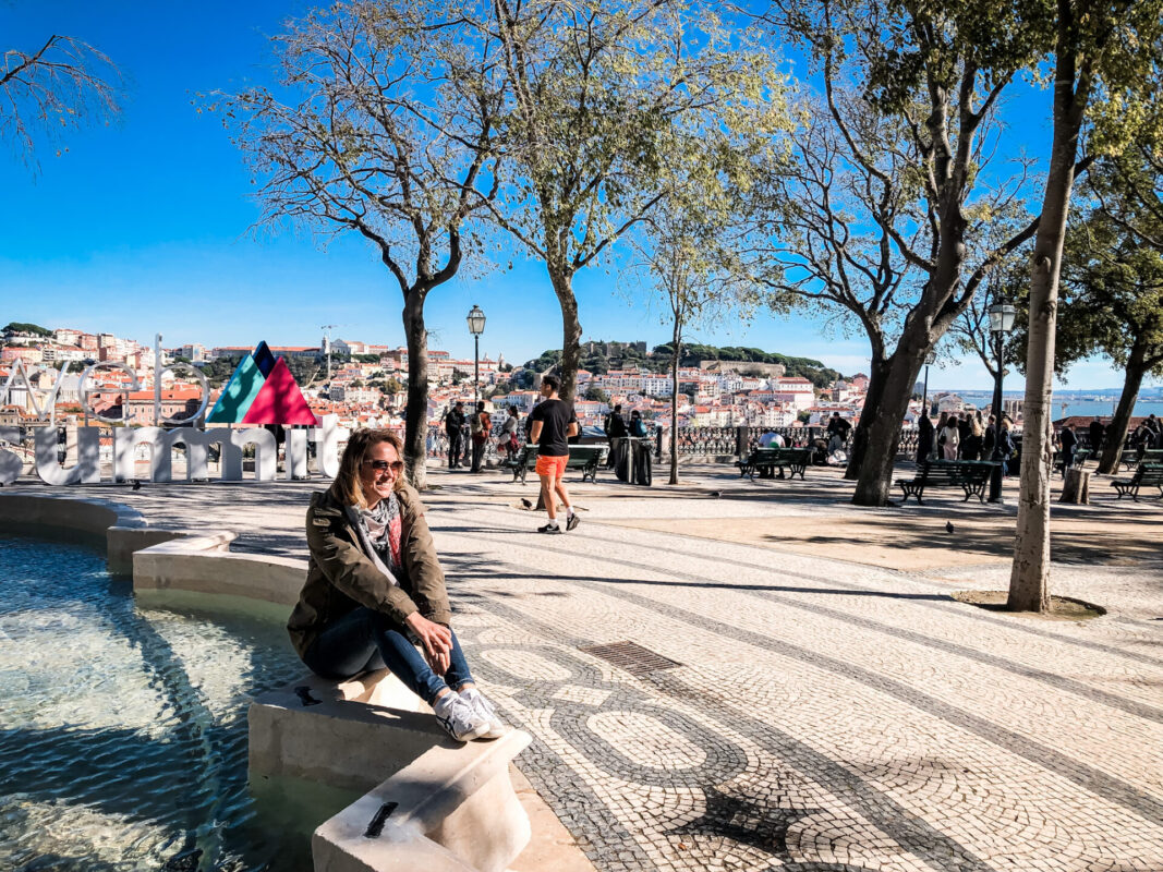 São Pedro de Alcantara mit Brunnen und Ausblick