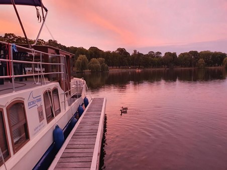 Sonnenuntergang auf dem Deck